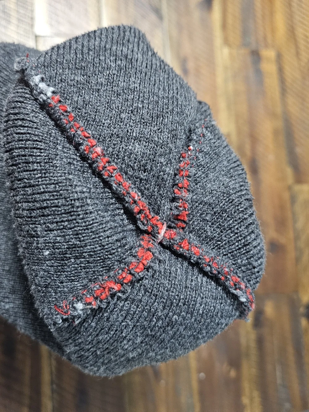 Spider-Man Red Grey Pom Beanie
